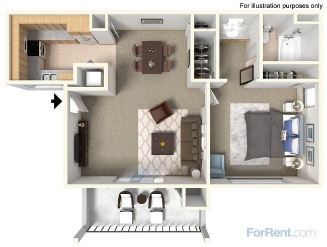 Plan B 1 bed / 1 bath - Stonegate