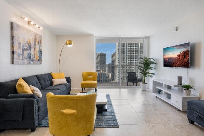 Living Room - 1200 Brickell Bay Dr Unit 3124 The Club