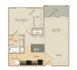 1BR 1BA Delux