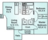 2BR/1BA