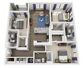 C1 floor plan Republic Flats