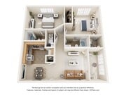 Regent | 2 habitaciones, 2 baños | 1010 pies cuadrados | Apartamentos Morgan Ridge en Winston-Salem