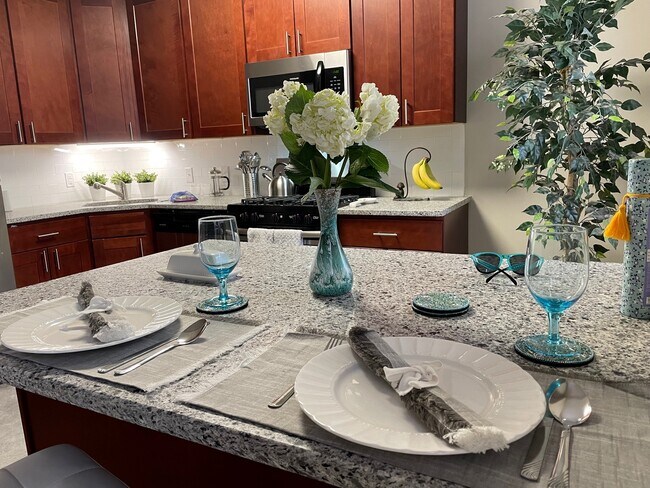 New Kitchen, High-End Appliances, Quartz Adorns the Counters and Large Breakfast Bar - Metropolitan Narberth Hall