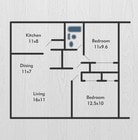 2BR / 1BA