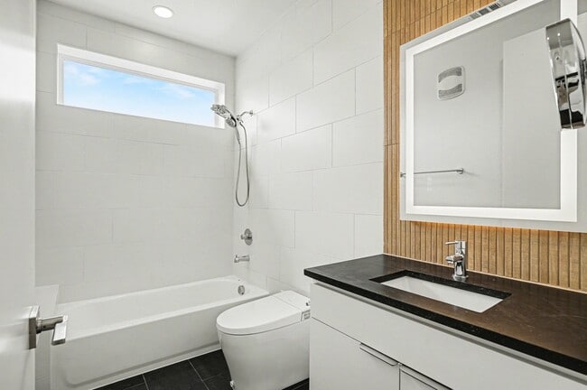 Bathrooms with Japanese Style Bidet and Make-Up Mirror
