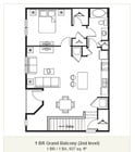 1 BR / 1 BA, 937 sq. ft