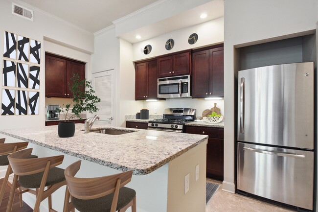 Sleek Granite Countertop Charm - Luxe at Union Hill Apartamentos