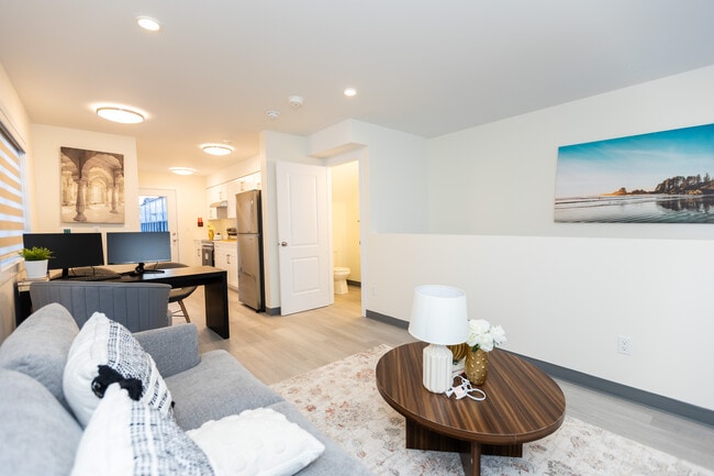 Living area & Half Washroom - Templeton Townhomes