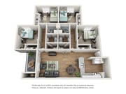 D1 Furnished: 4 BD | 2 BA | 1276 SF