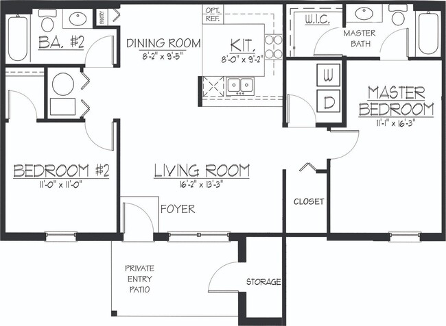 Chestnut Plan, 2Br/2Ba Rental Home - First... - Chestnut Plan, 2Br/2Ba Rental Home - First...