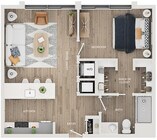 A1 1 Bedroom 1 Bathroom
