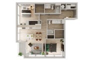 B3 floor plan 400H