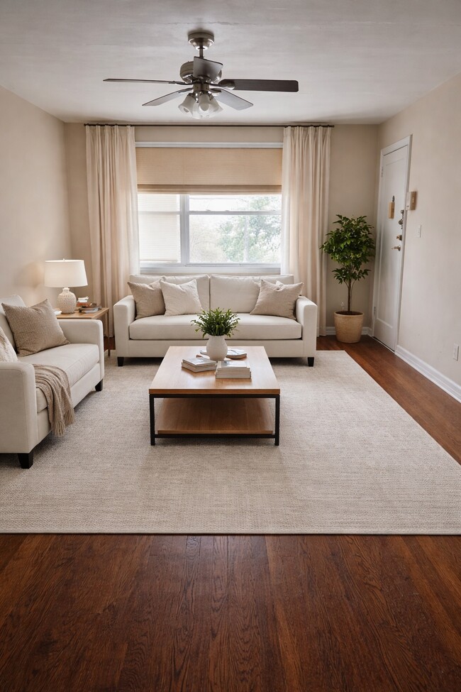 Living Room Virtually Staged - 26-02 High St Unit F