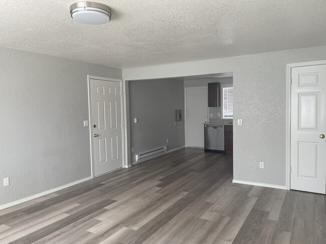 Living Room into the Kitchen