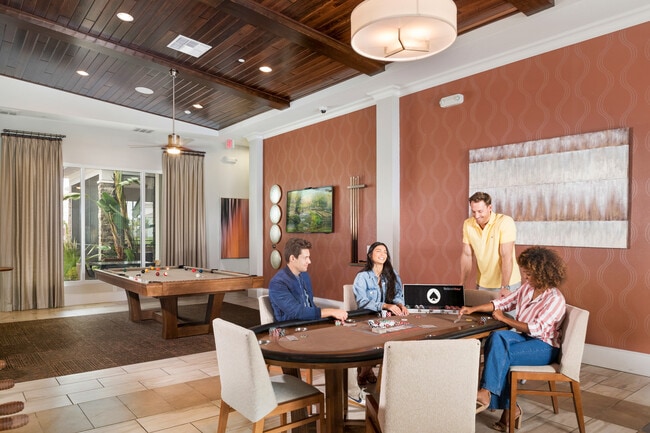Gather with friends in the clubhouse