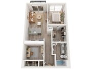 Plan B15 | 1 bedroom + den, 1 bathroom