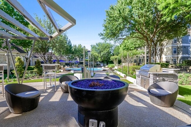 Outdoor Entertaining Space with Cozy Fireside Feature.