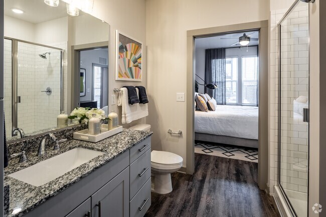 1BR, 1BA - A2 - 671SF - Bathroom - Arya North Nashville