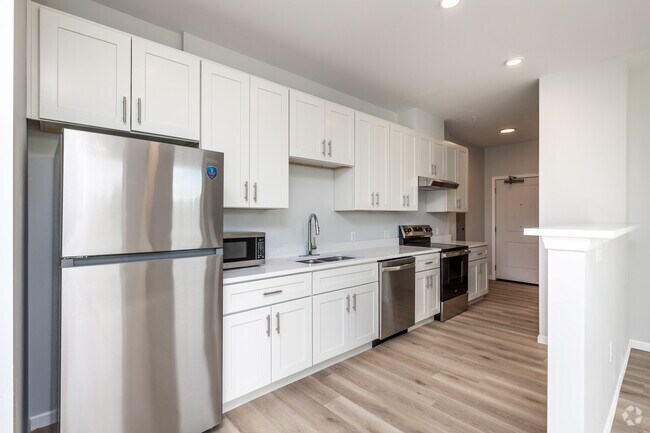 Studio - 591 SF - Kitchen - Concord at Marketplace 55+ Independent Living