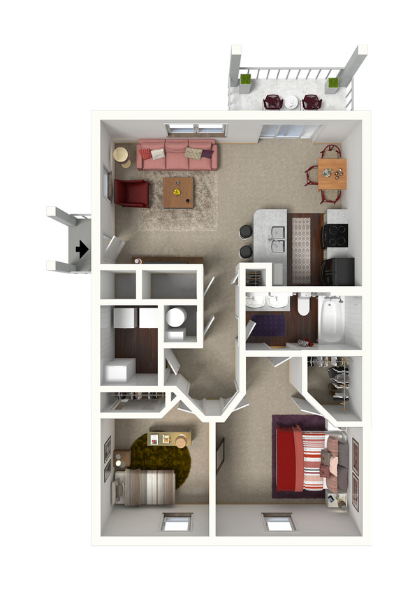 Plano del piso de San Francisco: 2 x 1.934 ft2 - San Francisco
