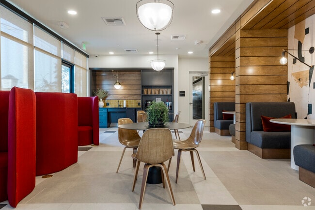 Café with Lounge Seating and Complimentary Coffee Bar