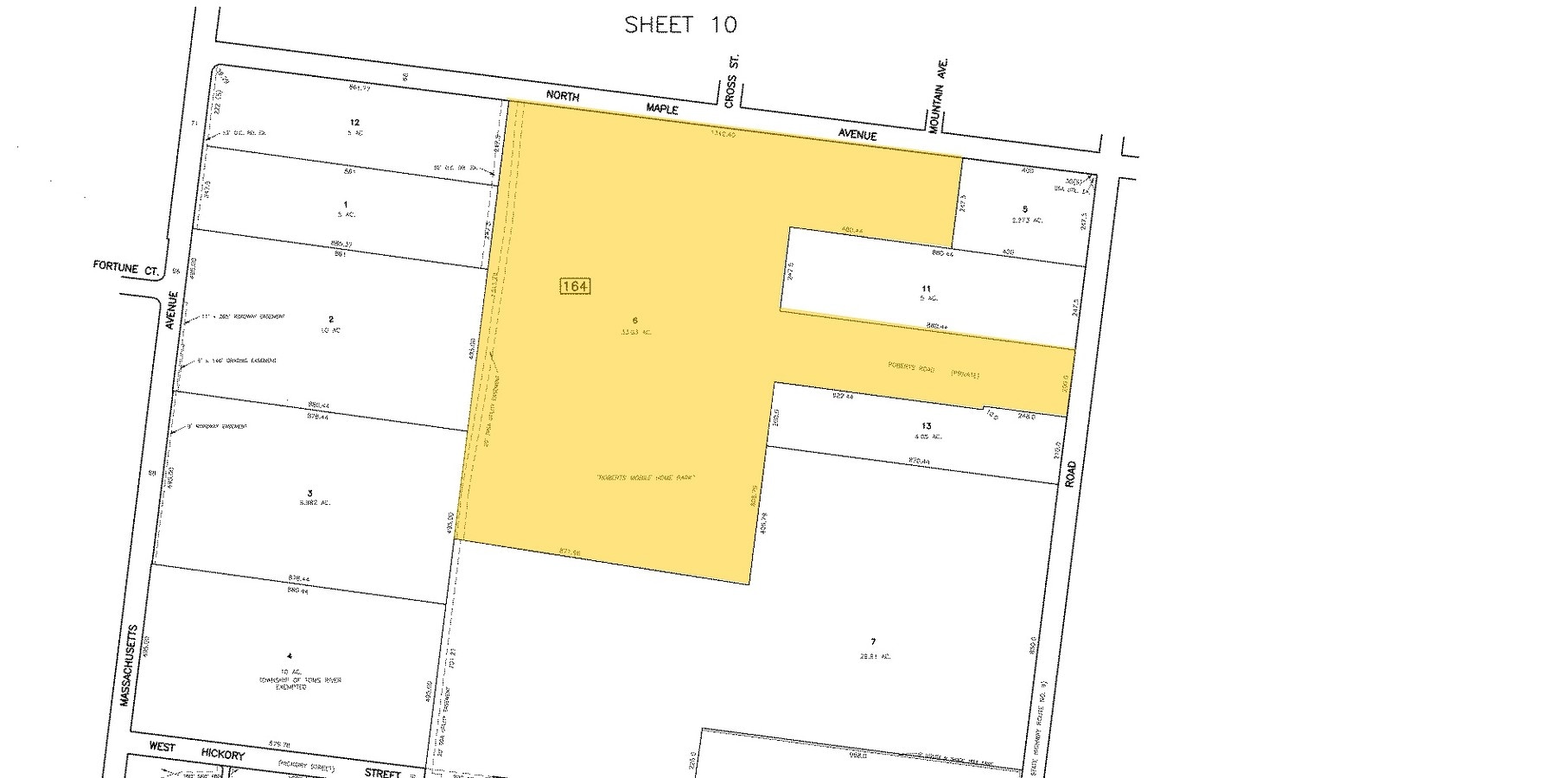 Plat Map - Roberts Mobile Home Park