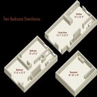 Floor Plan 2BR 1.5 B Townhome with Basement
