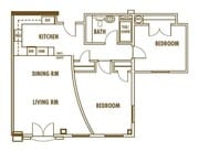 2 bedroom 1 bath