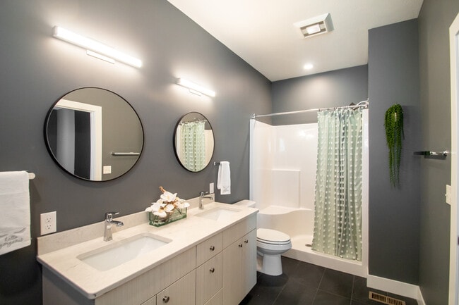 Contemporary Light Fixtures & Walk-In Showers