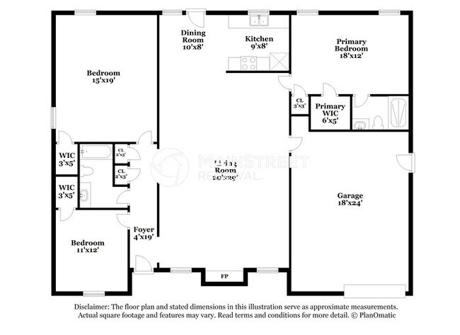 3 Bedroom Pet-Friendly Home in orange park, FL with Main Street Renewal