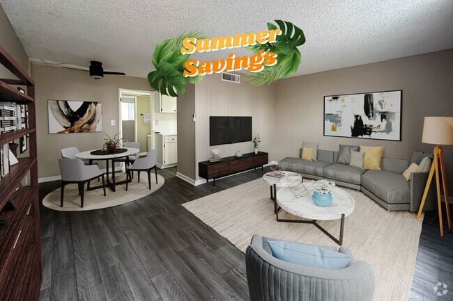 1 BD, 1 BA - Living Area - Maryland Park Apartments