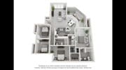 A 3D floor plan rendering of The Magnolia