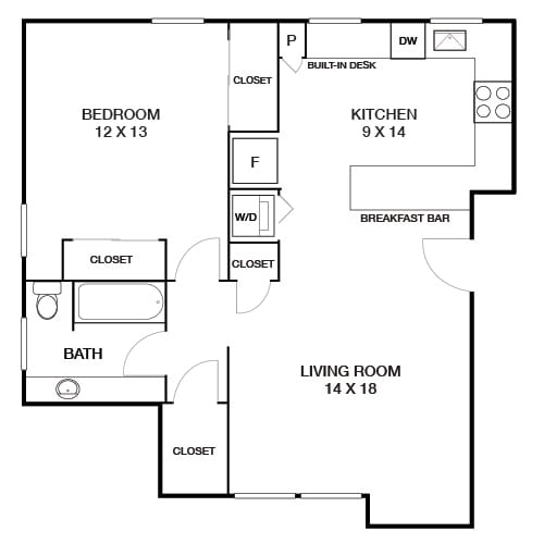 With Breakfast Bar and Walk-In Closet - Lincoln Place