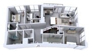 Three Bedroom Two Bath (1,364)