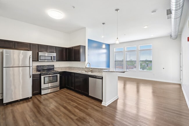 1BR Kitchen - The Delaware Apartments