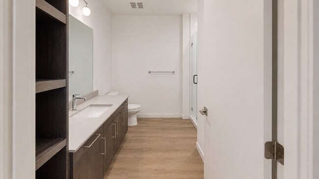 Modern minimalist bathroom with clean lines