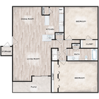 B3 - 2x1 - 913 sqft (2x1C-R)