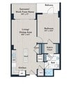 1BS-5 Floor Plan