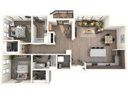 2 Bedroom | 2 Bath | 1104 SF