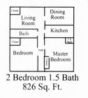 2BR/1.5BA