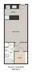 A2 455 sqft Studio