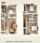 2BR/1.5BA