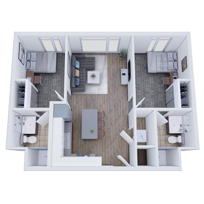 2x2 Terrace - 2BR/2BA - Terrace