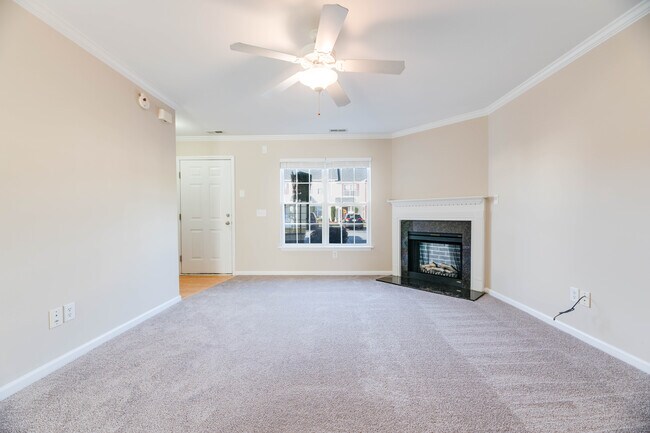 Living Room with Electric Fireplace - 1508 Manning Forest Dr