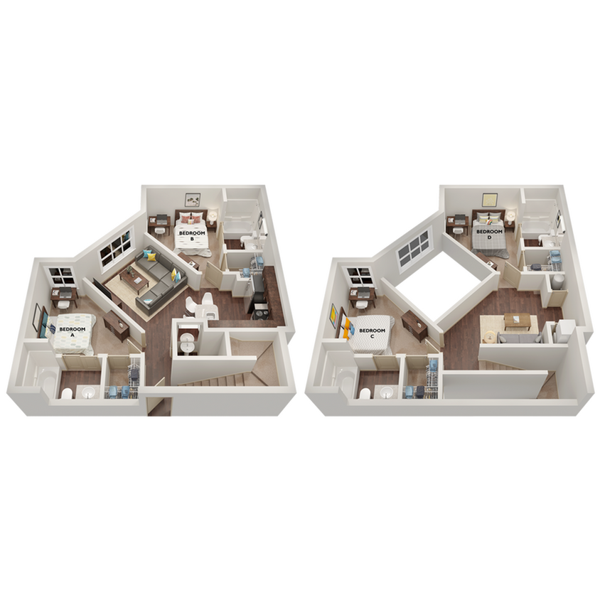 D3 Loft Townhome: 4BD | 4.5BA |1597 SF - D3 Loft TH