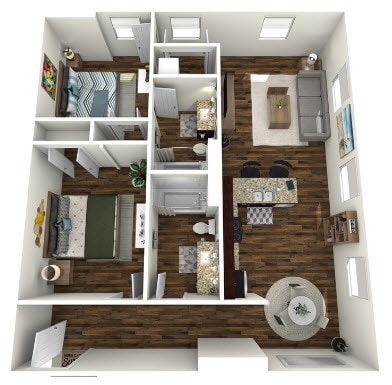 Floor Plan - 2 Bed 2 Bath