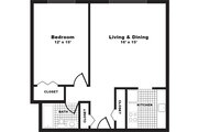 1 Bedroom 1 Bathroom 650 sq. ft.