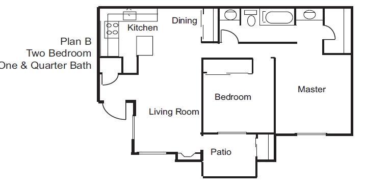 Floor Plan - 2 Bedroom Updated