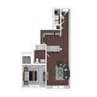 Crest 1 BR 1 BA | 692 sf