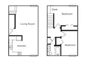 Two Bedroom Deluxe Townhome Floor Plan